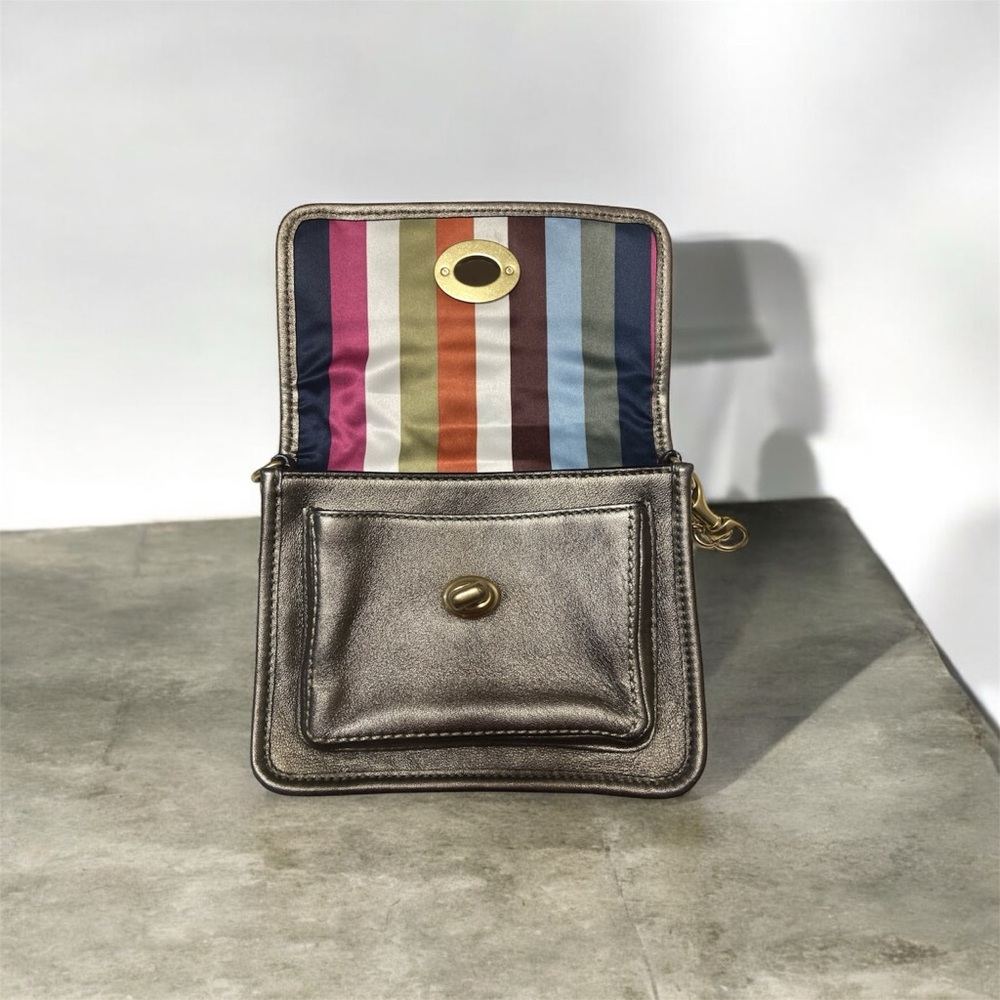 Coach 12793 Limited Edition Bleeker Street Metallic Gold Chain Strap Minibag - Picture 3 of 6